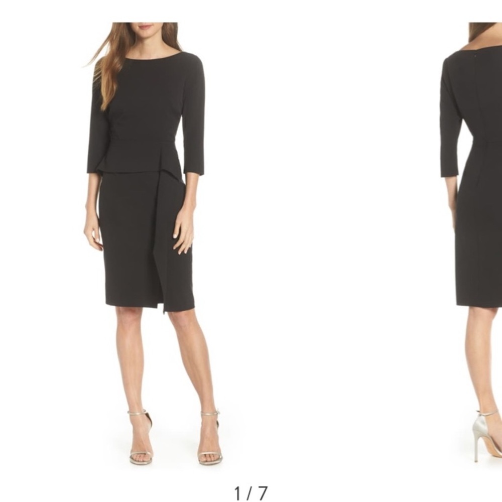Vince Camuto Black Long Sleeve Dress